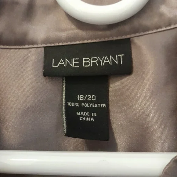 Vintage Y2k 2006 Lane Bryant Plus Size 18/20 Women's Metallic Tan Blouse - Picture 5 of 6